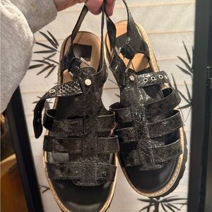 Black Strappy dolce vita sandals platform size 11